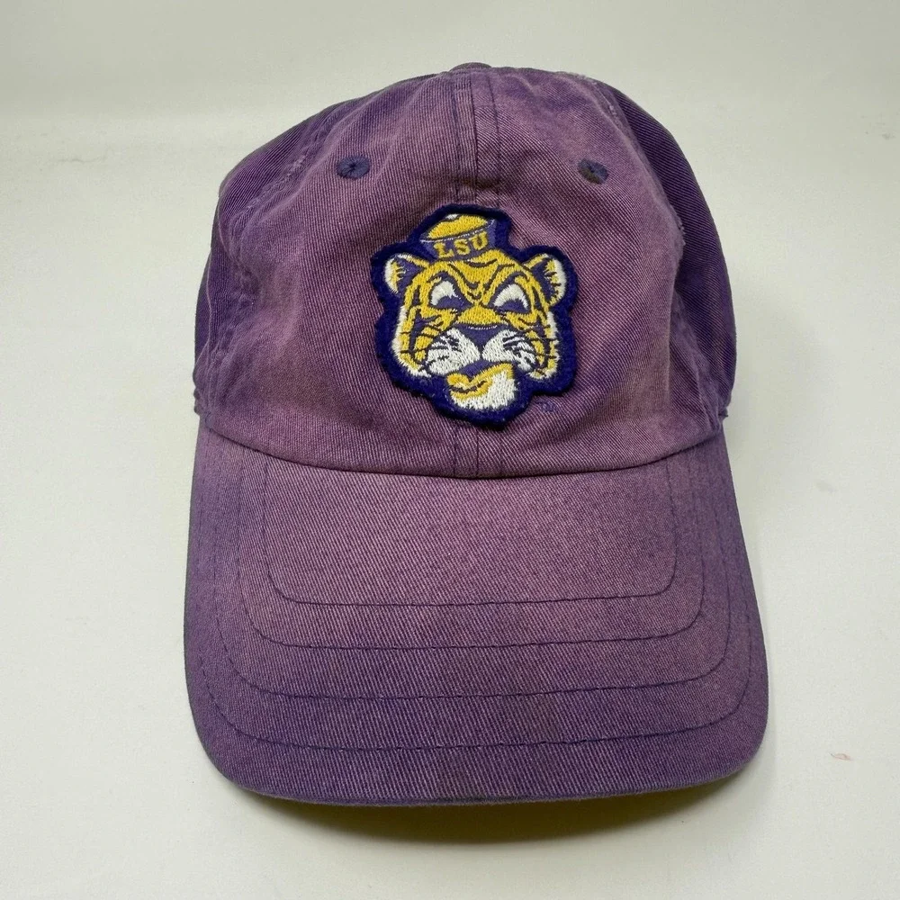 LSU Tigers Hat Cap Strap Back Mens Purple NCAA Football‎ Nike Heritage86 Faded